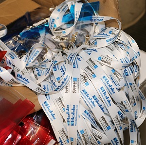 pile of lanyards