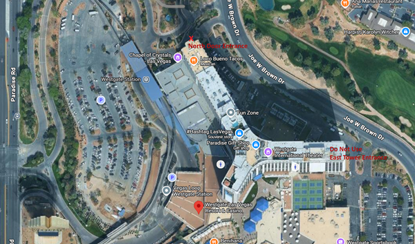 Westgate bus location map