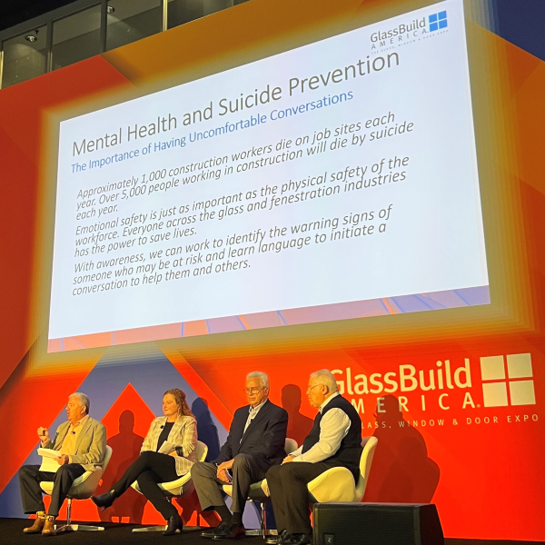 Mental health panelists at GlassBuild