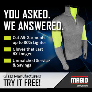 glass manufacturers can try safety garments and gloves from Magid for free
