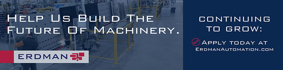 Erdman Automation is continuing to grow, apply today