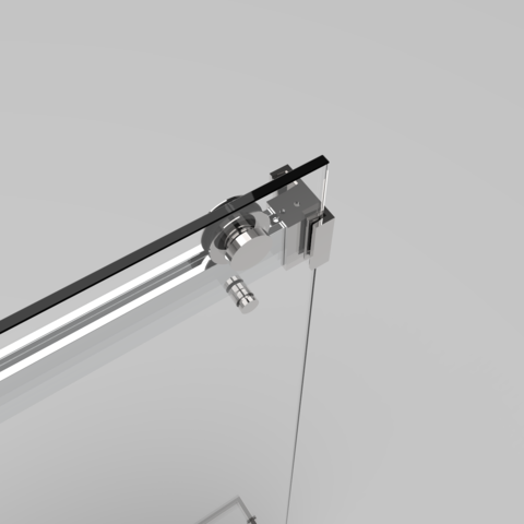 Single Bar Top Roller Shower Door