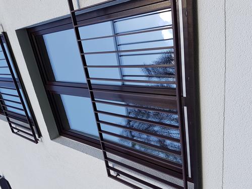window with black laminate trim