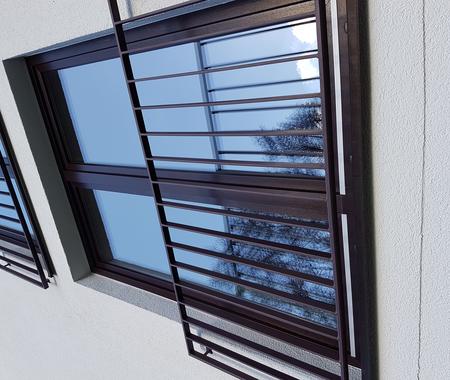 window with black laminate trim